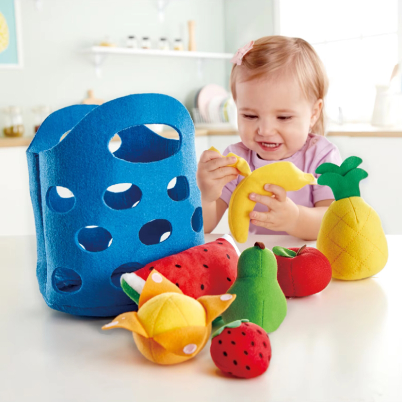 Kids Toys Kitchen Set - 8 pièces feutre nourriture légumes panier
