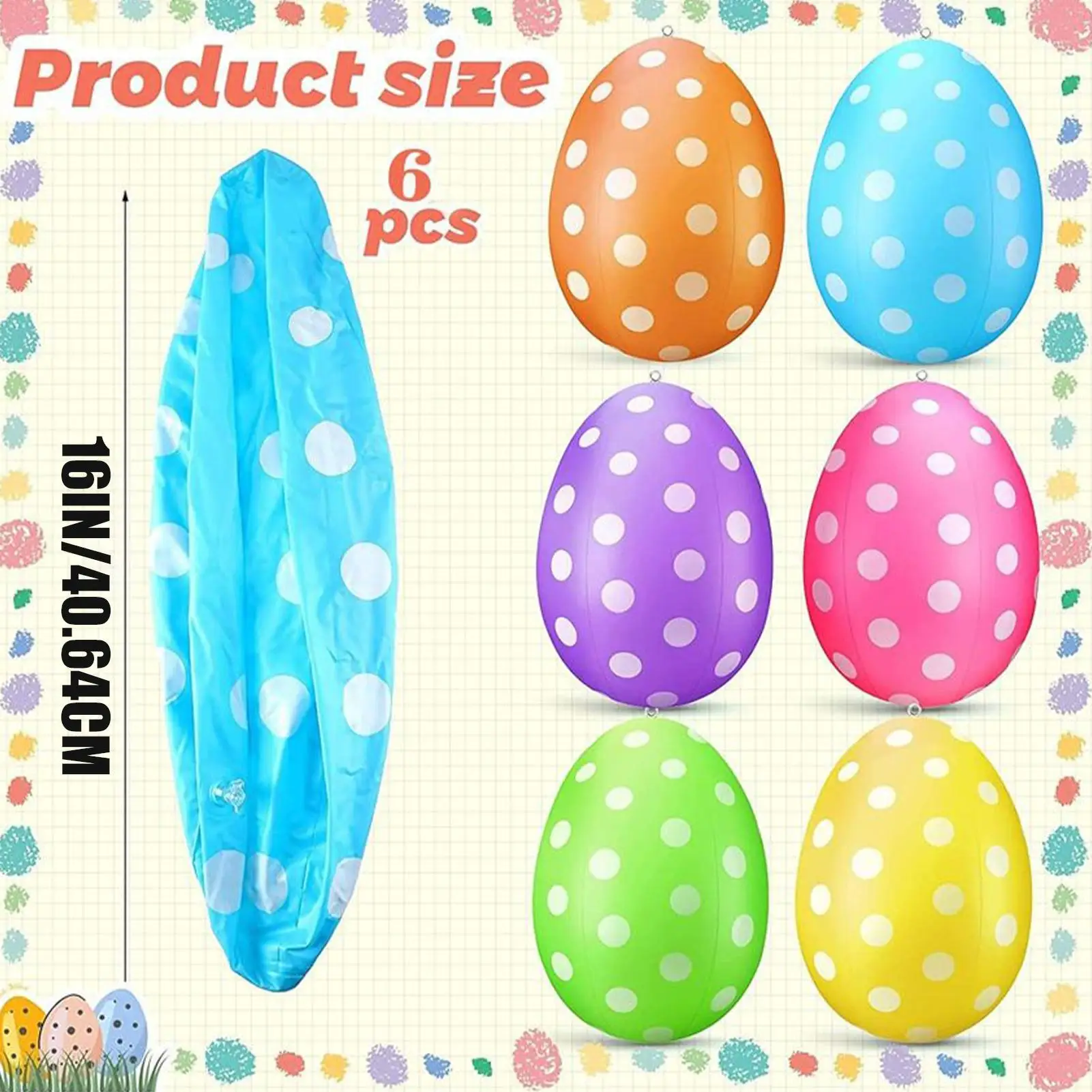 6 pièces d'œufs de Pâques gonf - Kids Yard Toys avis et prix
