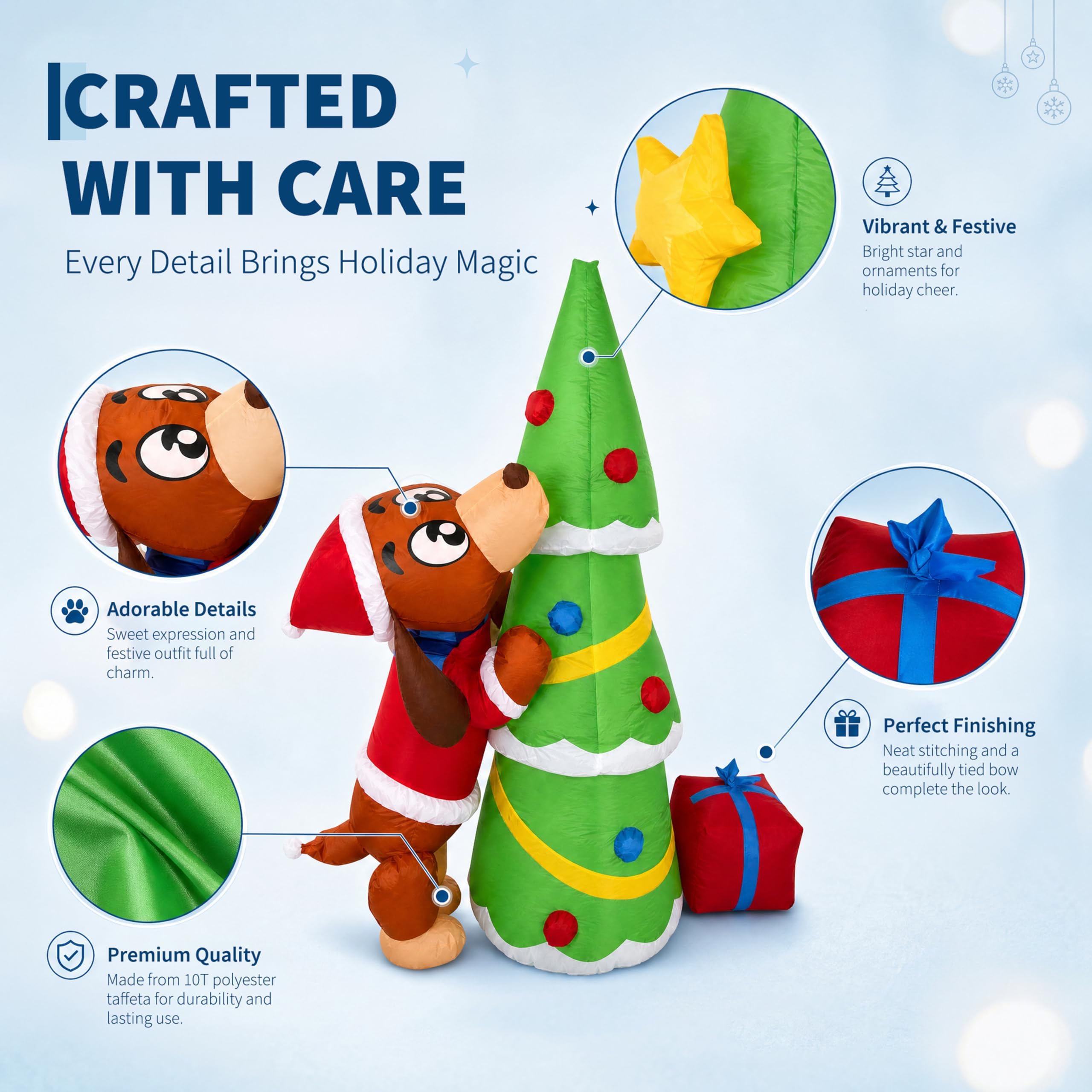 Chien de Noël gonflable géant  - Kids Yard Toys avis et prix