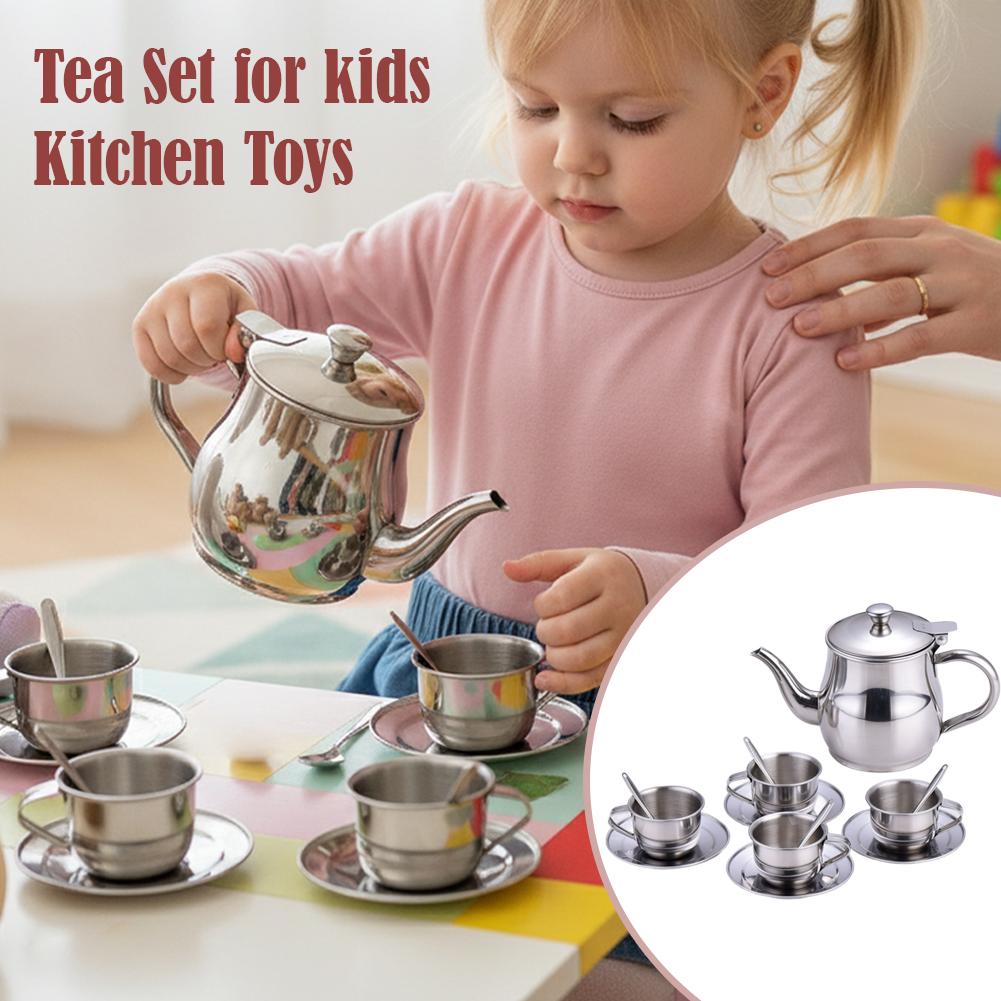 Service à thé en acier inoxyda - Kids Toys Kitchen Set avis et prix